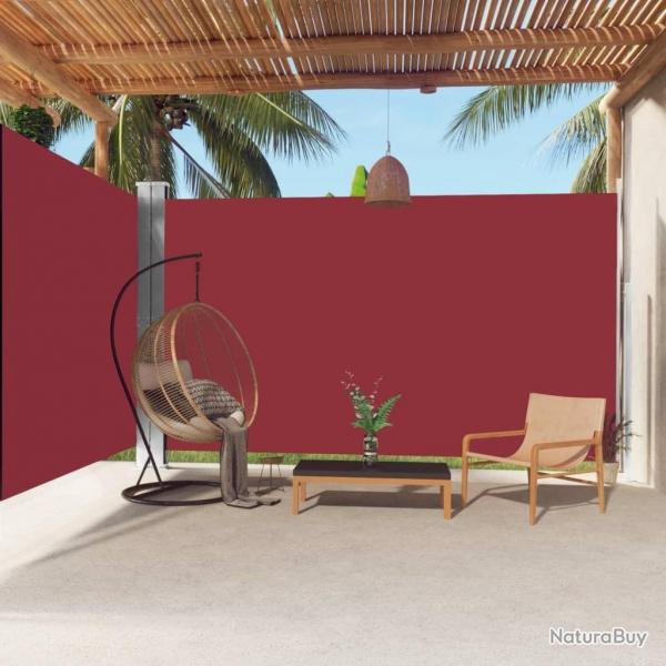 Auvent latral rtractable Rouge 220x600 cm alsavelo