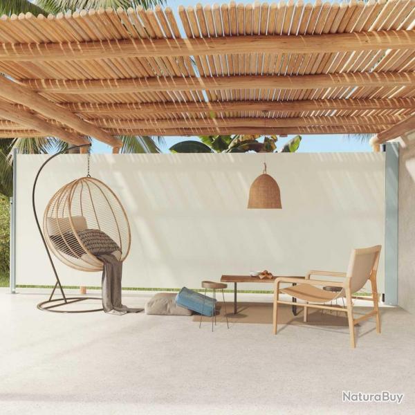 Auvent latral rtractable de patio 200x600 cm Crme alsavelo