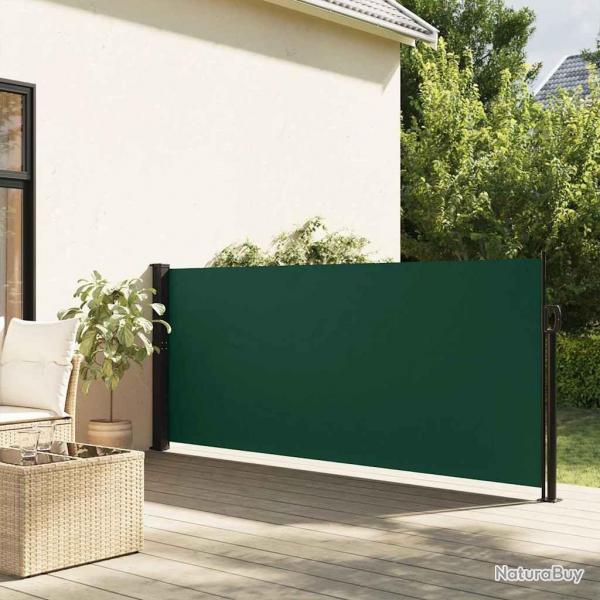 Auvent latral rtractable vert fonc 140x600 cm alsavelo