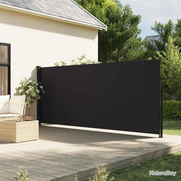 Auvent latral rtractable noir 180x500 cm alsavelo