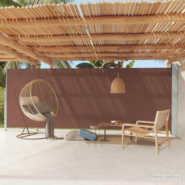 Auvent latral rtractable de patio 200x600 cm Marron alsavelo
