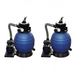 Pompes à filtre à sable 2 pcs 400 W 11000 l/h alsavelo