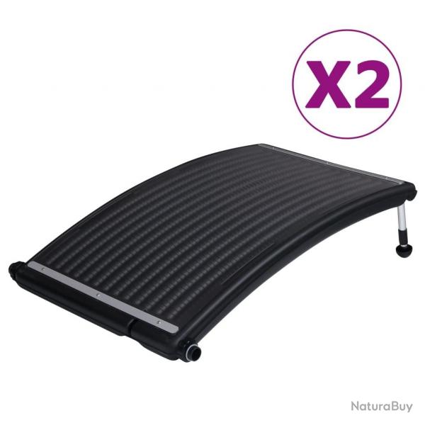 Panneaux de chauffage solaire de piscine courbs 2 pcs 110x65cm alsavelo