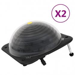 Chauffage solaire de piscine 2 pcs 75x75x36 cm PEHD Aluminium alsavelo