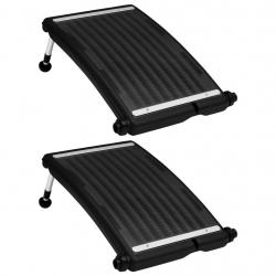 Panneaux de chauffage solaire de piscine courbés 2pcs 72,5x46cm alsavelo