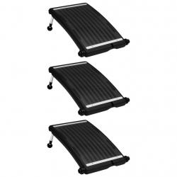 Panneaux de chauffage solaire de piscine courbés 3pcs 72,5x46cm alsavelo