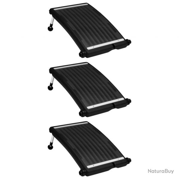 Panneaux de chauffage solaire de piscine courbs 3pcs 72,5x46cm alsavelo