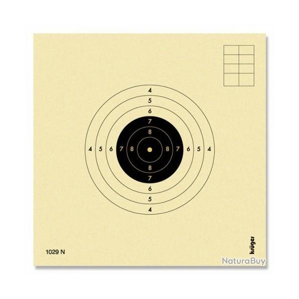 Cibles carabine 10 mtres numrotes UFOLEP KRUEGER par 1000