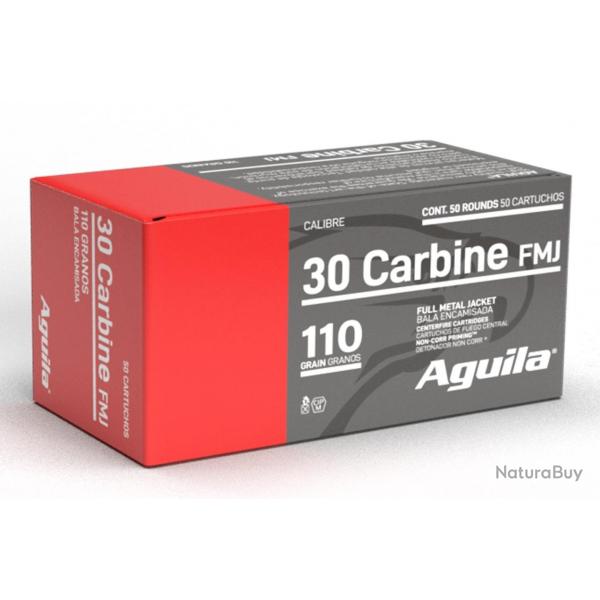 Munitions 30 Carbine Aguila FMJ 110gr par 50