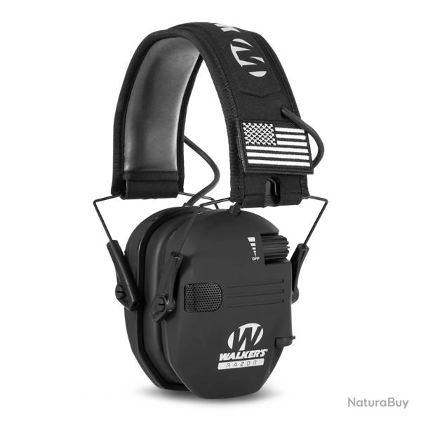 Casque anti-bruit lectronique Walker's Razor - Noir - LIVRAISON GRATUITE