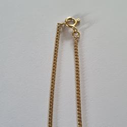 Chaîne , Collier OR 18K Maille Gourmette Poinçonnée Tête d'Aigle , 52cm , 4,7g