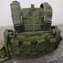 chest rig Tasmanian Tiger Mk II vert OD + accessoires 5.11/ Tiger Tailor