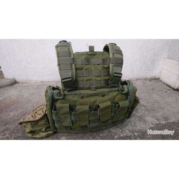 chest rig Tasmanian Tiger Mk II vert OD + accessoires 5.11/ Tiger Tailor