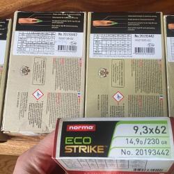 5 boites de Norma ecostrike 9,3x62