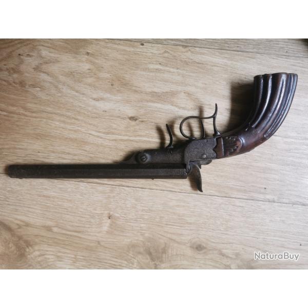 Beau pistolet de salon annes 1880  1900 calibre 6mm ou 22 bosquette.