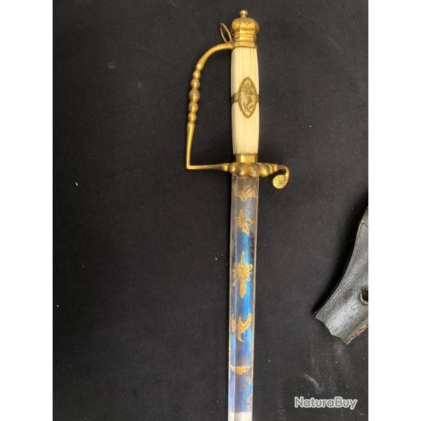 EPEE D OFFICIER DE MARINE MODELE DIT A L ANGLAISE CONSULAT PREMIER-EMPIRE