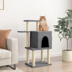 Arbre à chat avec griffoirs en sisal gris foncé 97 cm alsavelo