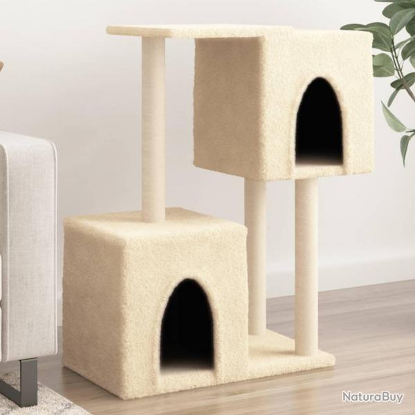 Arbre  chat avec griffoirs en sisal Crme 86 cm alsavelo