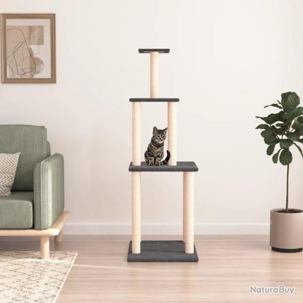 Arbre  chat avec griffoirs en sisal gris fonc 149 cm alsavelo
