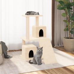 Arbre à chat avec griffoirs en sisal Crème 82 cm alsavelo
