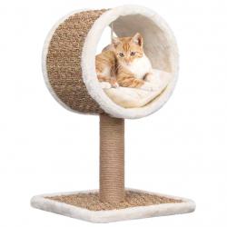 Arbre à chat et tunnel supérieur et jouet 56 cm Herbiers marins alsavelo