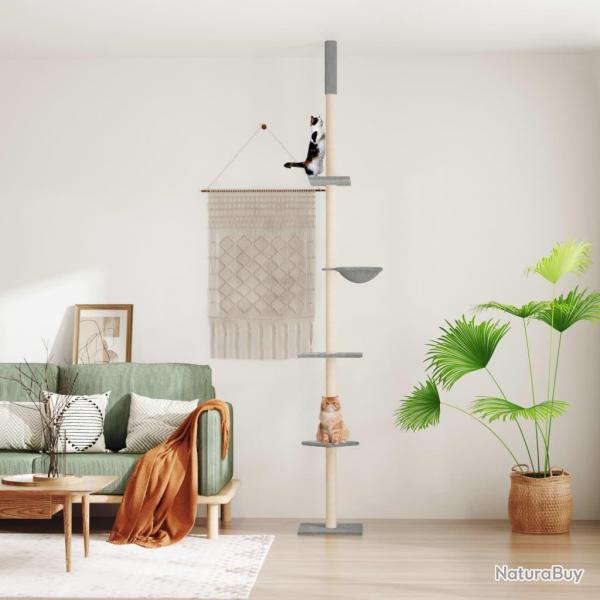Arbre  chat du sol au plafond Gris clair 263,5-289,5 cm alsavelo