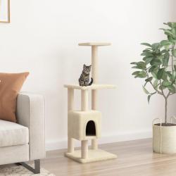 Arbre à chat avec griffoirs en sisal Crème 104 cm alsavelo