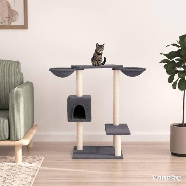 Arbre  chat avec griffoirs gris fonc 82 cm alsavelo