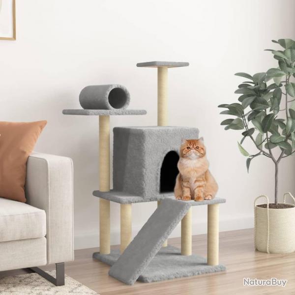 Arbre  chat avec griffoirs en sisal gris clair 110,5 cm alsavelo
