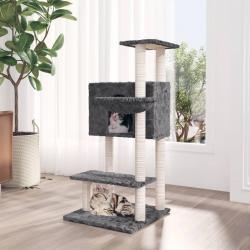 Arbre à chat avec griffoirs en sisal Gris foncé 108,5 cm alsavelo