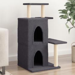 Arbre à chat avec griffoirs en sisal gris foncé 97 cm alsavelo