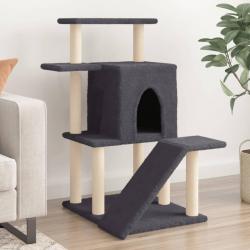 Arbre à chat avec griffoirs en sisal gris foncé 97 cm alsavelo