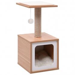 Arbre à chat avec tapis à gratter en sisal 62 cm alsavelo
