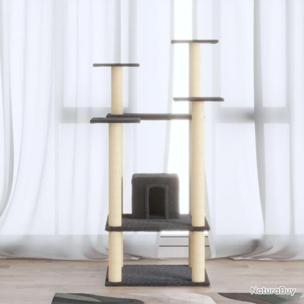 Arbre  chat avec griffoirs en sisal Gris fonc 110 cm alsavelo