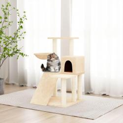 Arbre à chat avec griffoirs en sisal Crème 82 cm alsavelo