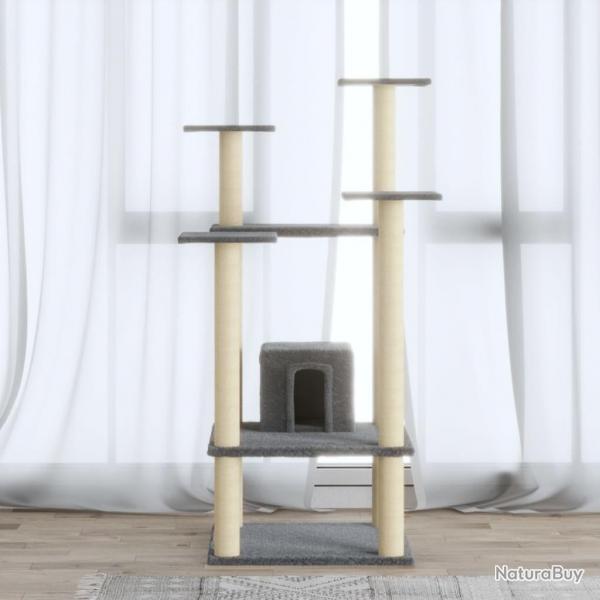 Arbre  chat avec griffoirs en sisal Gris clair 110 cm alsavelo