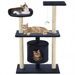 Arbre à chat avec griffoirs en sisal 95 cm Bleu foncé alsavelo