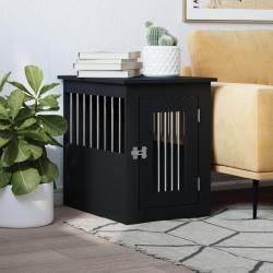 Meuble de cage pour chiens noir 45x62x59 cm bois d'ingénierie alsavelo