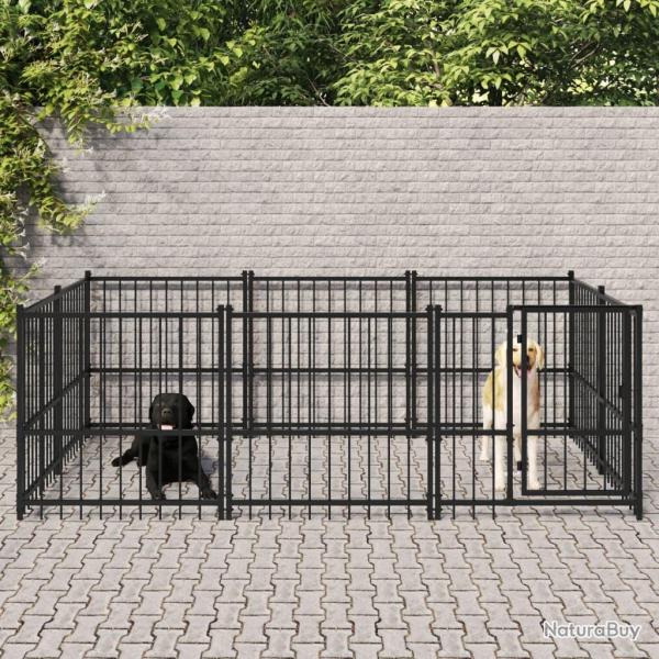 Chenil d'extrieur pour chiens Acier 5,63 m alsavelo