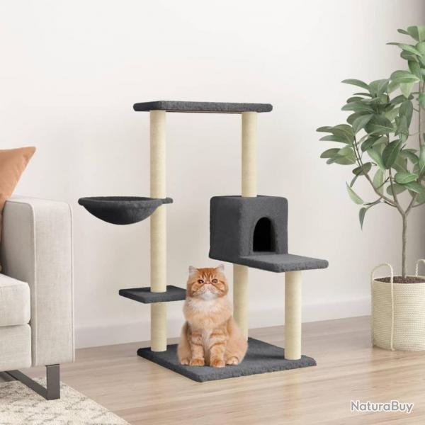 Arbre  chat avec griffoirs en sisal gris fonc 95 cm alsavelo