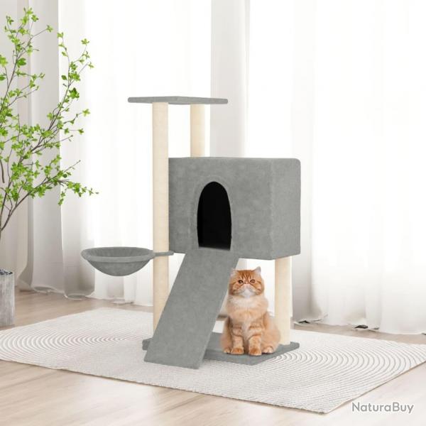 Arbre  chat avec griffoirs en sisal Gris clair 96 cm alsavelo