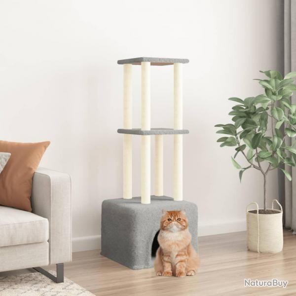 Arbre  chat avec griffoirs en sisal gris clair 133,5 cm alsavelo