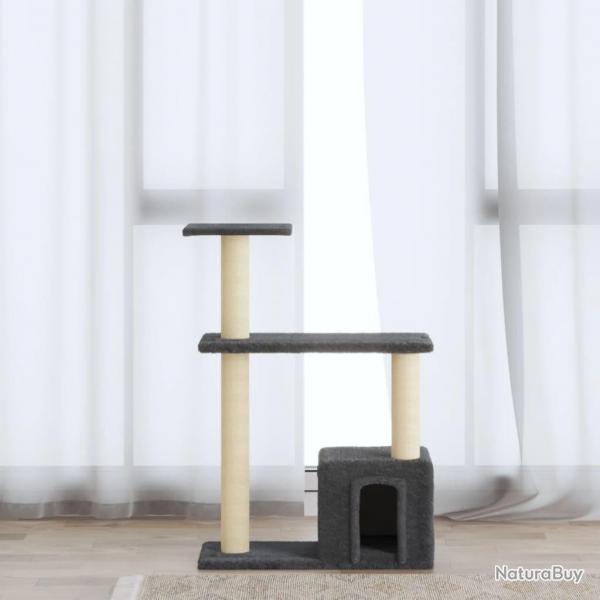 Arbre  chat avec griffoirs en sisal Gris fonc 70 cm alsavelo