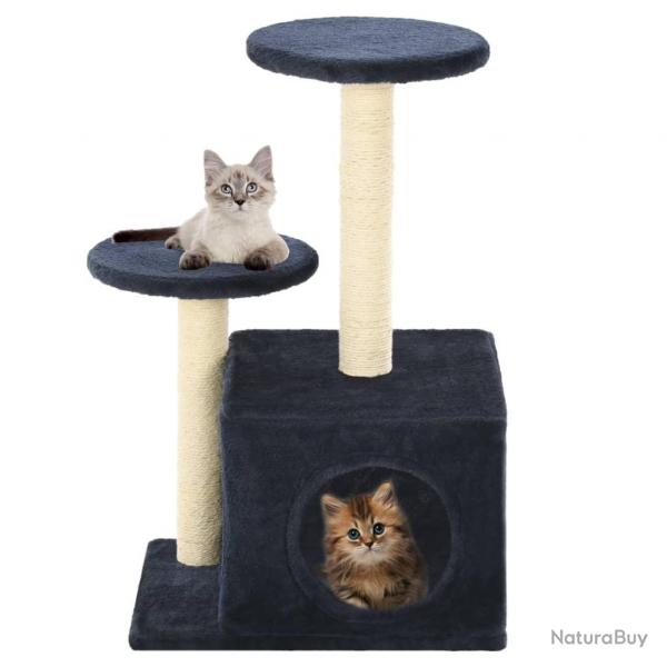 Arbre  chat avec griffoirs en sisal 60cm Bleu fonc alsavelo