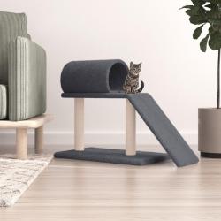 Arbres à chat avec tunnel et échelle gris foncé 55,5 cm alsavelo