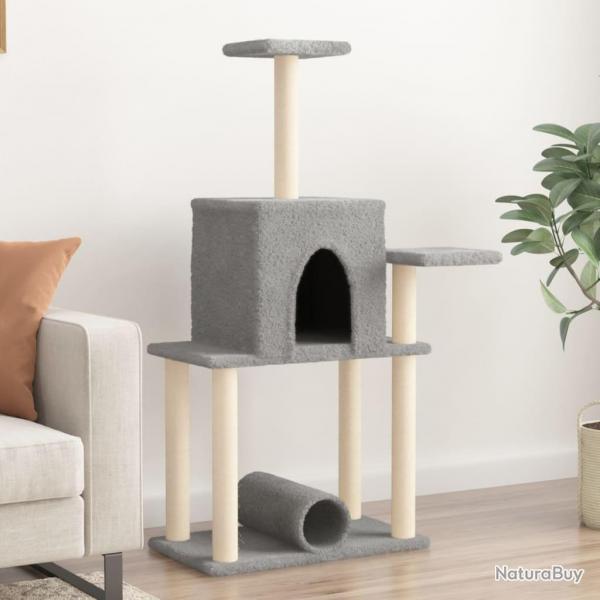 Arbre  chat avec griffoirs en sisal gris clair 122 cm alsavelo