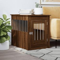 Meuble de cage pour chiens chêne marron 55x80x68 cm alsavelo
