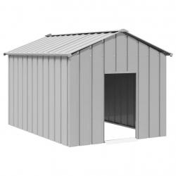 Niche pour chien avec toit noir 113x153x101 cm acier galvanisé alsavelo