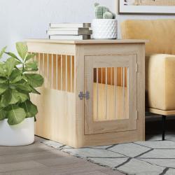 Meuble de cage pour chiens chêne sonoma 55x75x65 cm alsavelo