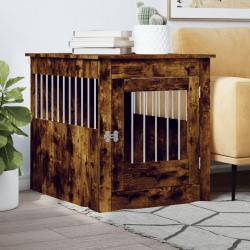 Meuble de cage pour chiens chêne fumé 64,5x80x71 cm alsavelo